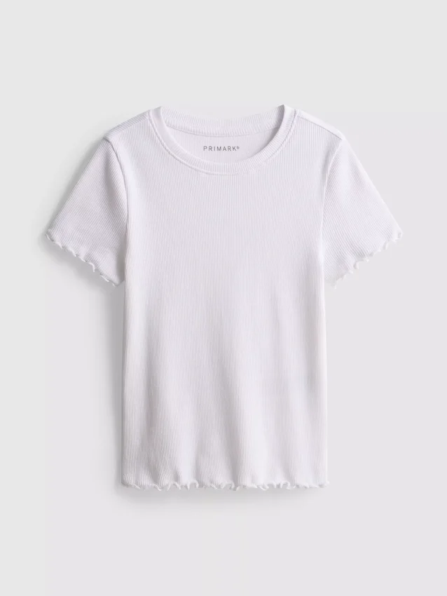 1,5-8 jaar | T-shirt met geribde lettuce-rand