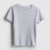 1,5-8 jaar | T-shirt met geribde lettuce-rand