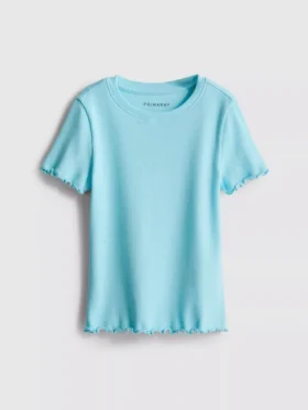 1,5-8 jaar | T-shirt met geribde lettuce-rand