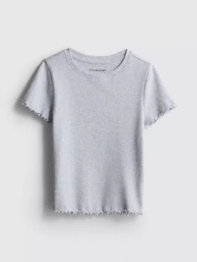 1,5-8 jaar | T-shirt met geribde lettuce-rand