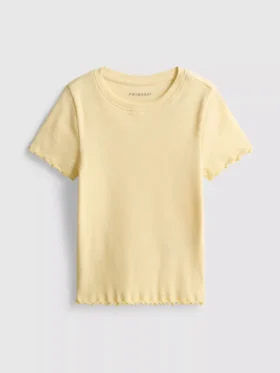 1,5-8 jaar | T-shirt met geribde lettuce-rand