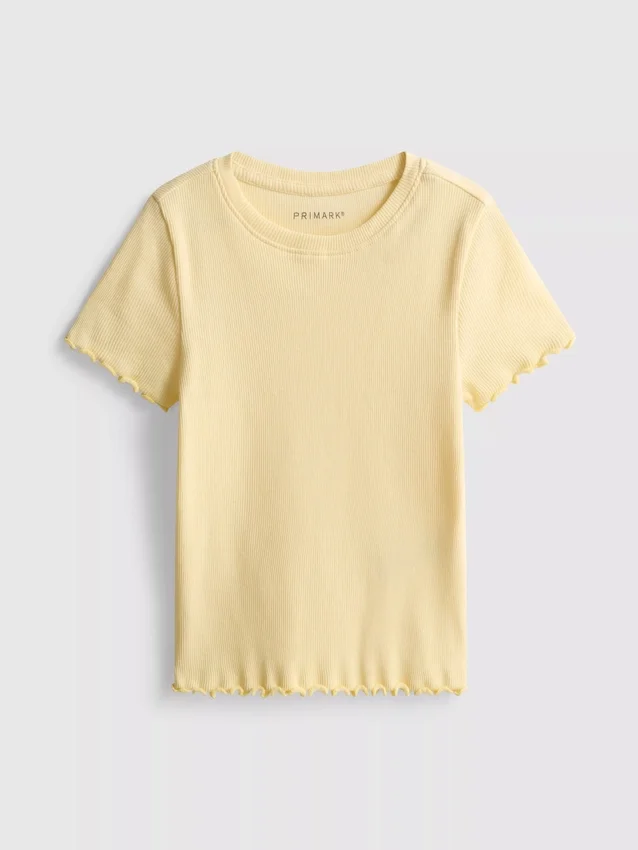 1,5-8 jaar | T-shirt met geribde lettuce-rand
