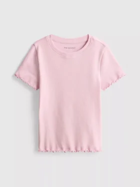 1,5-8 jaar | T-shirt met geribde lettuce-rand