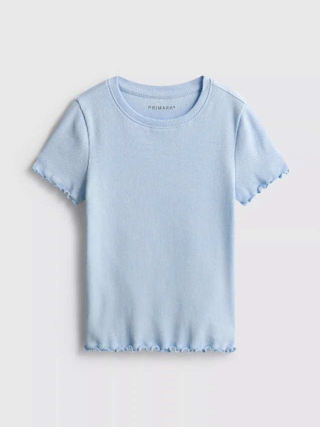 1,5-8 jaar | T-shirt met geribde lettuce-rand