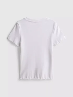 1,5-8 jaar | T-shirt met geribde lettuce-rand
