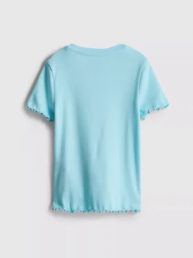 1,5-8 jaar | T-shirt met geribde lettuce-rand