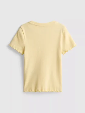 1,5-8 jaar | T-shirt met geribde lettuce-rand