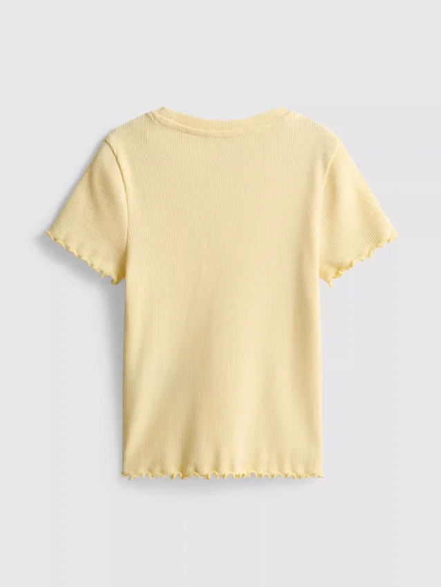 1,5-8 jaar | T-shirt met geribde lettuce-rand