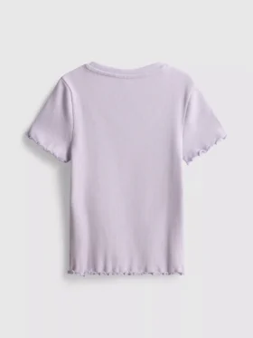 1,5-8 jaar | T-shirt met geribde lettuce-rand