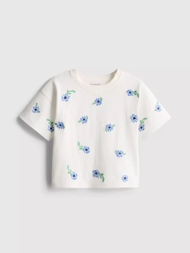 1,5-8 jaar | T-shirt met kruissteekmotief