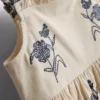 1,5-9 jaar | bloemenjurk met plooien en gelaagde rok