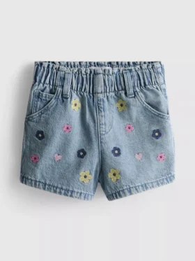 1,5-9 jaar | denimshort met paperbag-pasvorm