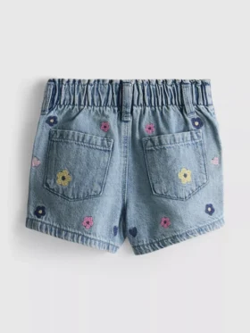 1,5-9 jaar | denimshort met paperbag-pasvorm