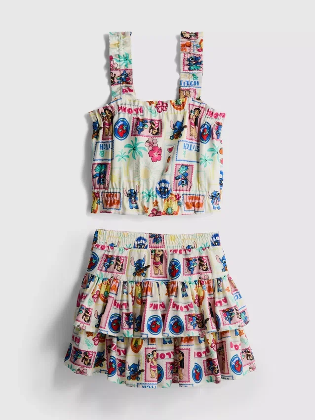 1,5-9 jaar | Disney's Stitch-top en Rara-rokje set