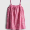 1,5-9 jaar | geborduurde cami-jurk van chambray