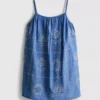 1,5-9 jaar | geborduurde cami-jurk van chambray
