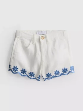 1,5-9 jaar | geborduurde denimshort