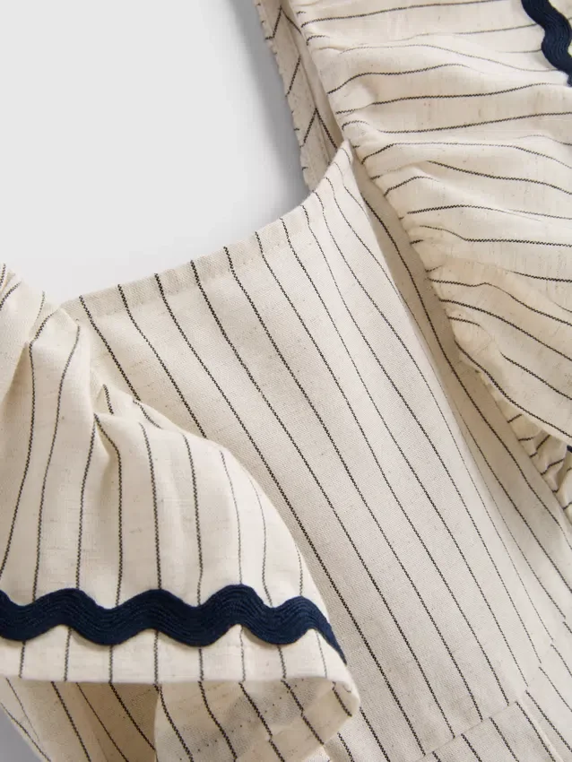 1,5-9 jaar | gestreepte jumpsuit met ric-rac