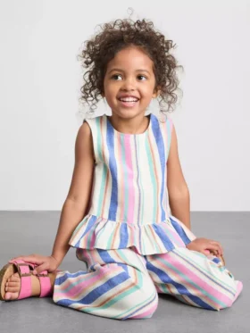 1,5-9 jaar | gestreepte peplum-blouse