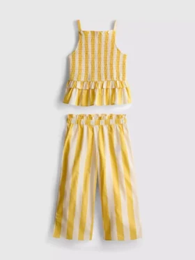 1,5-9 jaar | gestreepte peplum-blouse en broeken set