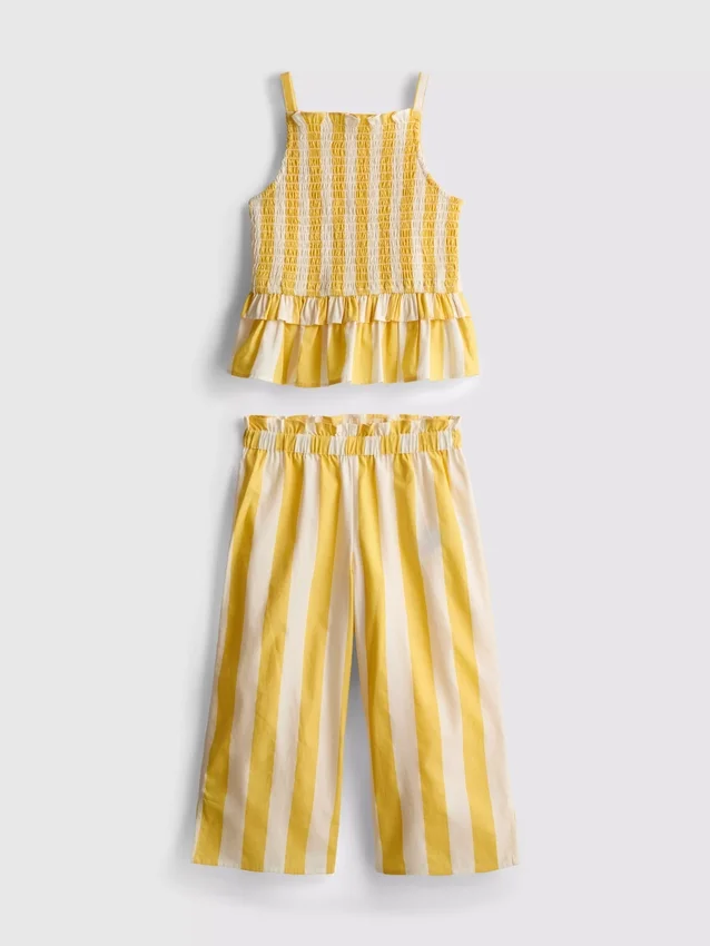 1,5-9 jaar | gestreepte peplum-blouse en broeken set