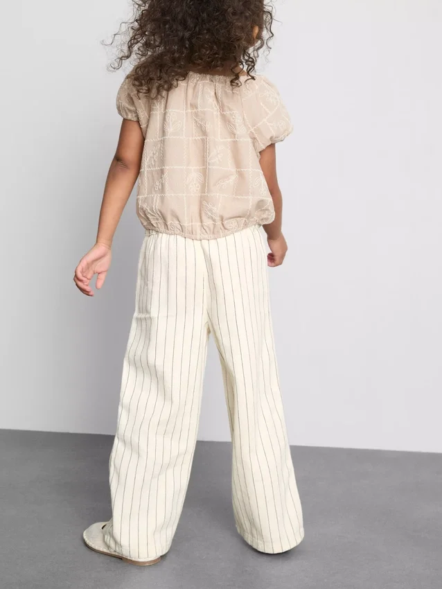 1,5-9 jaar | Jeans met brede pijpen en krijtstreep