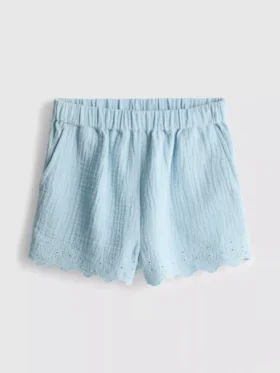 1,5-9 jaar | korte Shorts met geschulpte rand met oogjes