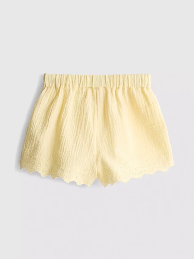 1,5-9 jaar | korte Shorts met geschulpte rand met oogjes