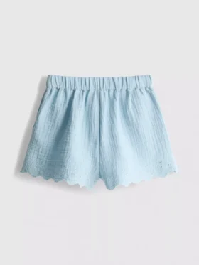 1,5-9 jaar | korte Shorts met geschulpte rand met oogjes