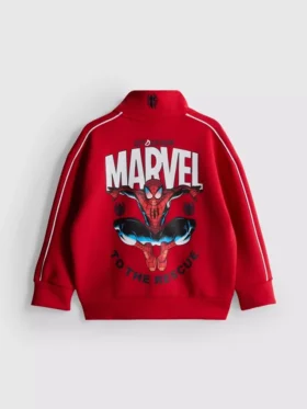 1,5-9 jaar | Marvel Spider-Man sweatshirt met ritssluiting en trechterhals