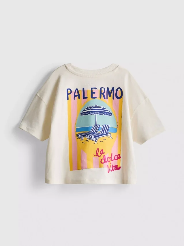 1,5-9 jaar | Palermo T-shirt met grafische print en boxy pasvorm
