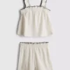 1,5-9 jaar | Set met blouse en Shorts met gekreukelde textuur