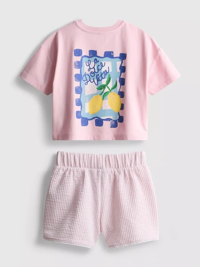 1,5-9 jaar | Set met boxy T-shirt en Shorts