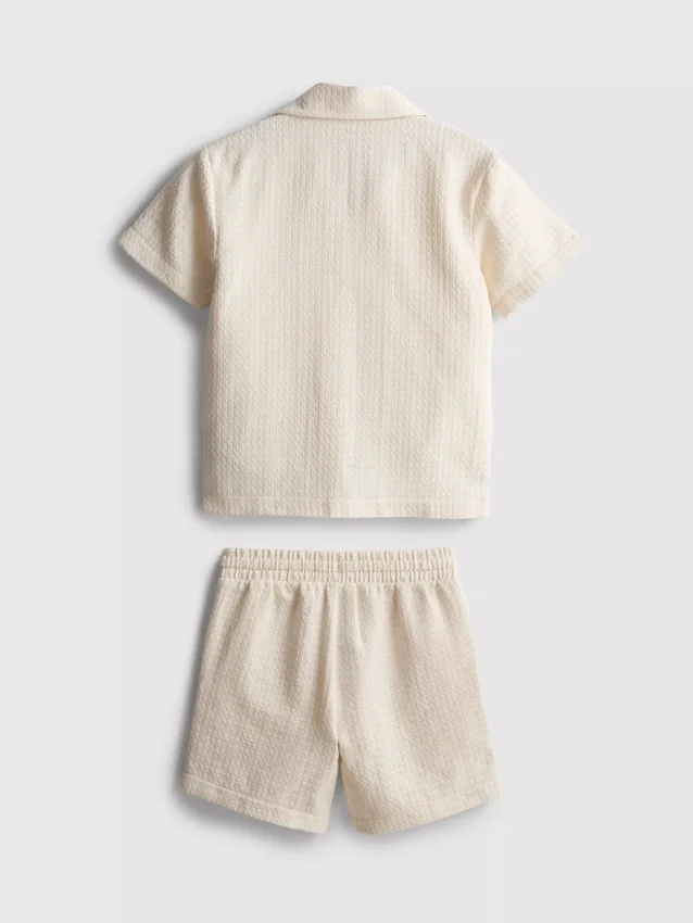 1,5-9 jaar | set met geborduurd overhemd en Shorts