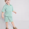 1,5-9 jaar | Set met gestreept overhemd en Shorts