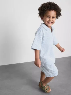1,5-9 jaar | Set met gestreept overhemd en Shorts