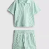 1,5-9 jaar | Set met gestreept overhemd en Shorts