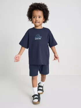 1,5-9 jaar | Set met T-shirt en shorts met tropische print