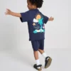 1,5-9 jaar | Set met T-shirt en shorts met tropische print