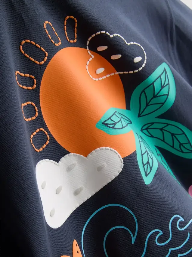 1,5-9 jaar | Set met T-shirt en shorts met tropische print