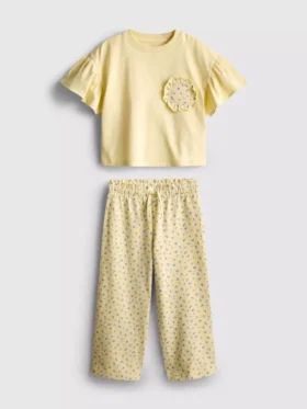 1,5-9 jaar | set met T-shirt met ruches en broeken