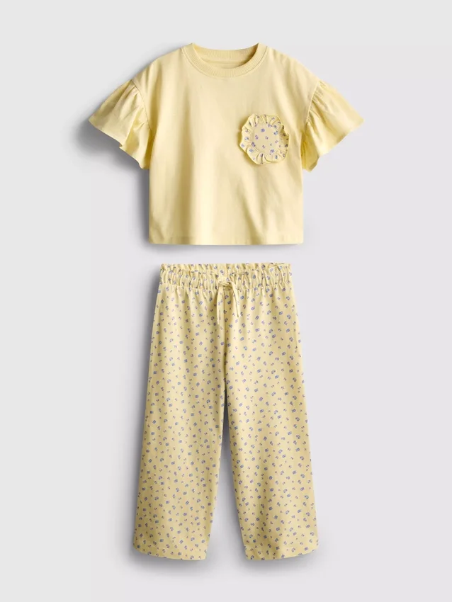 1,5-9 jaar | set met T-shirt met ruches en broeken