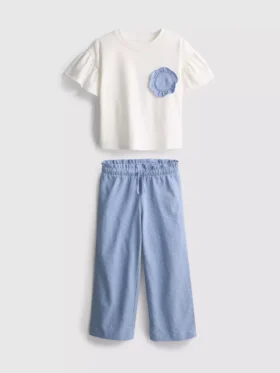 1,5-9 jaar | set met T-shirt met ruches en broeken