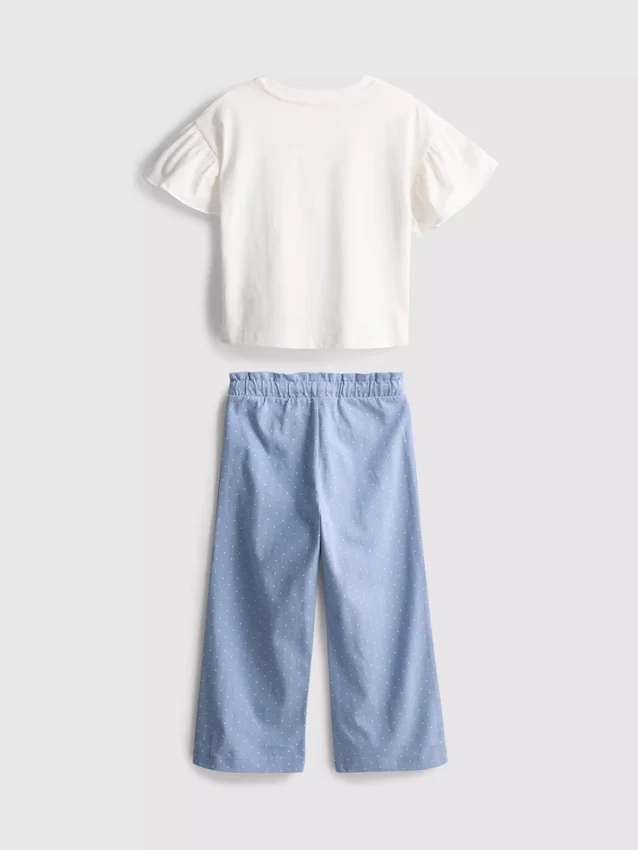 1,5-9 jaar | set met T-shirt met ruches en broeken