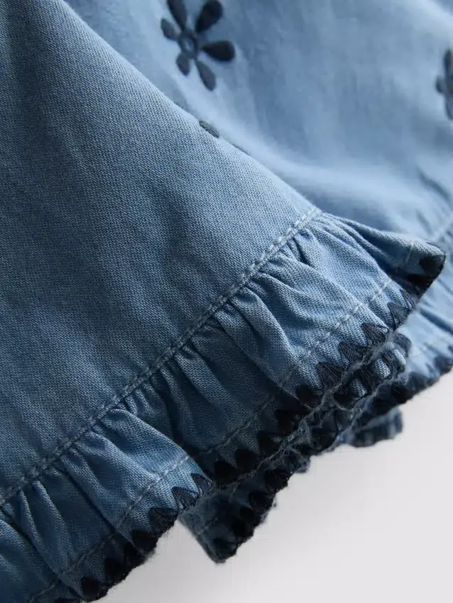 1,5-9 jaar | Set van chambray-blouse en -Shorts