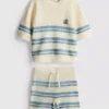 1,5-9 jaar | Set van gebreid shirt en Shorts