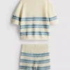 1,5-9 jaar | Set van gebreid shirt en Shorts