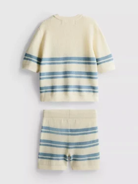 1,5-9 jaar | Set van gebreid shirt en Shorts