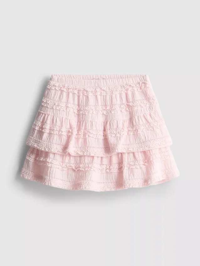 1,5-9 jaar | skort met kant en gelaagde randen