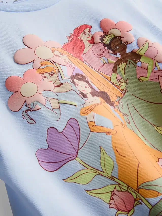 1-9 jaar | Disney-prinsessen T-shirt en tutu-rokje set